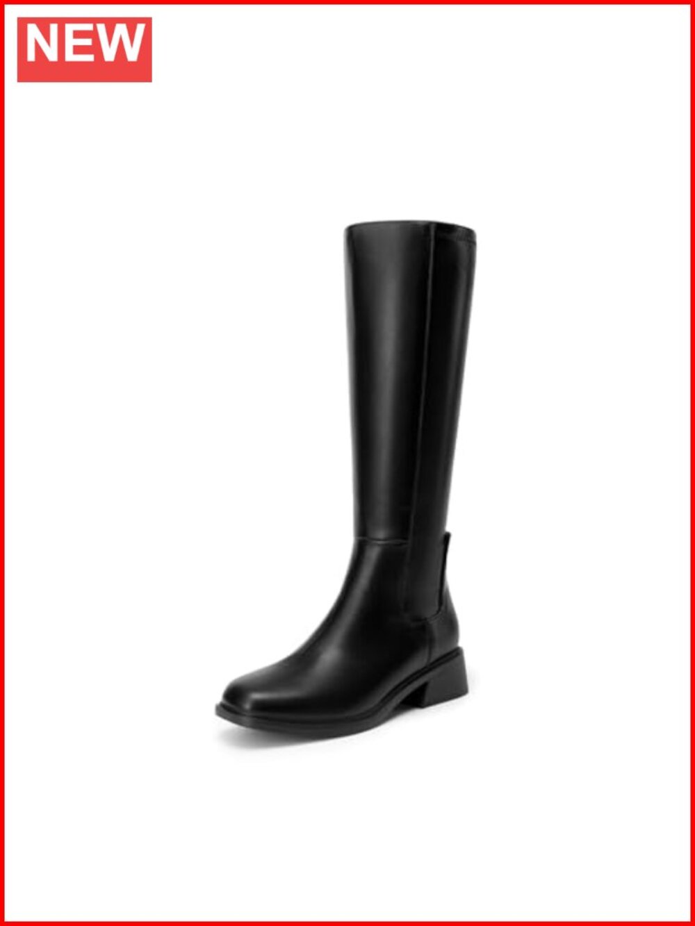 Women's Knee High Riding Boots Faux Leather Square Toe Tall Boots
